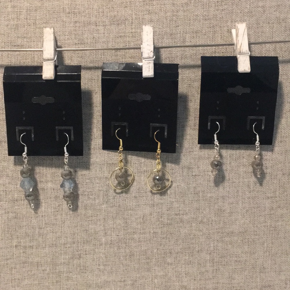3 pairs earrings